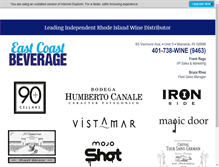 Tablet Screenshot of ecbeverage.com